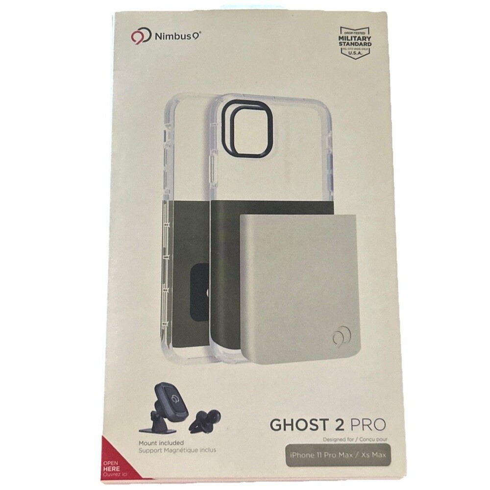 Nimbus9 Ghost 2 Pro Case Iphone Xs Max Gray White with Mount System *as is*